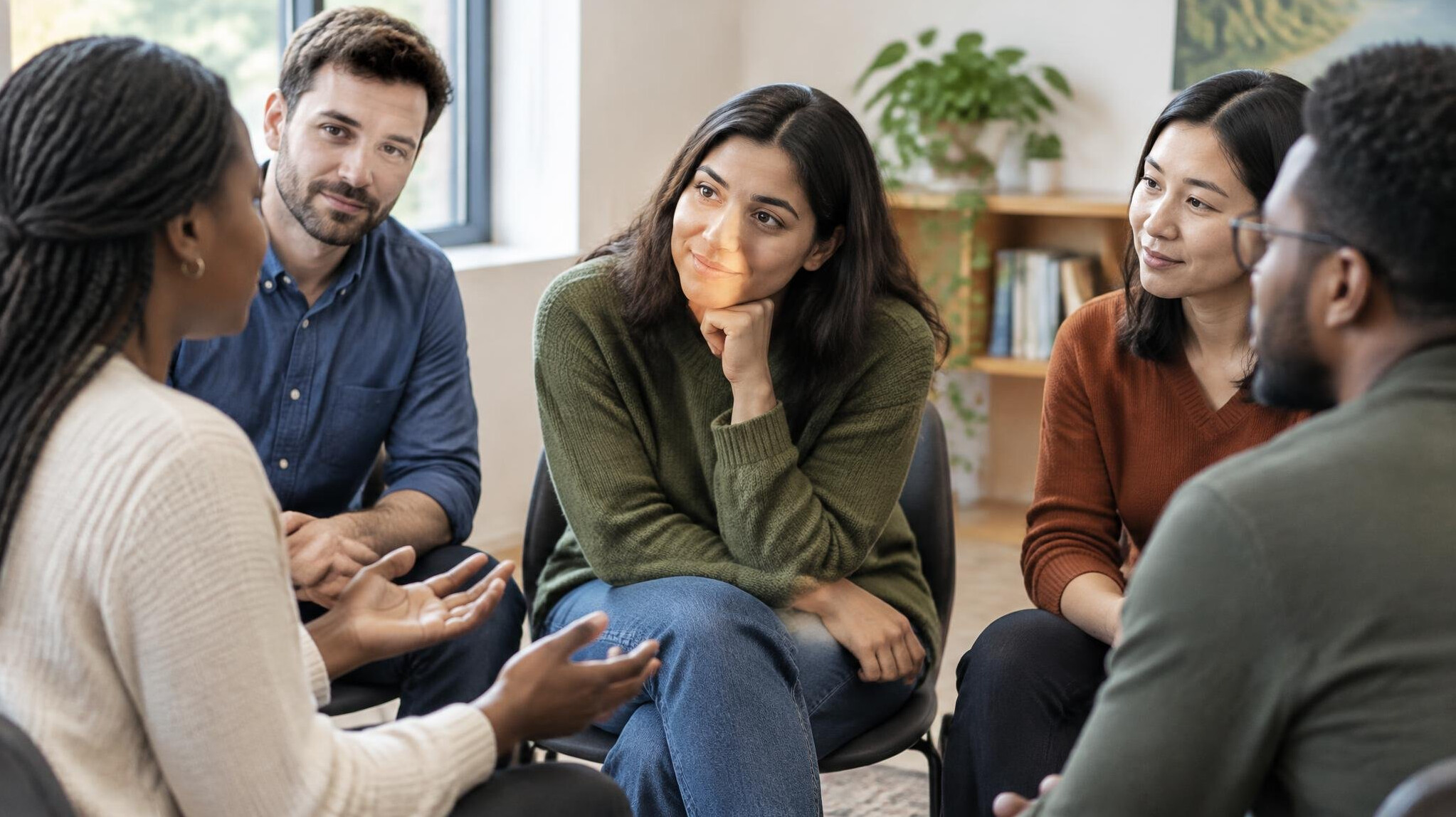 person practicing active listening